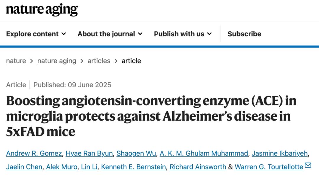 新研究有望为阿尔茨海默病治疗提供新思路