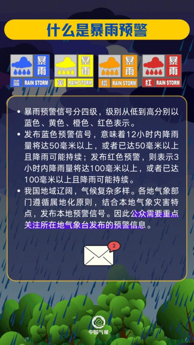 暴雨黄色预警：浙江福建等5省部分地区有大暴雨